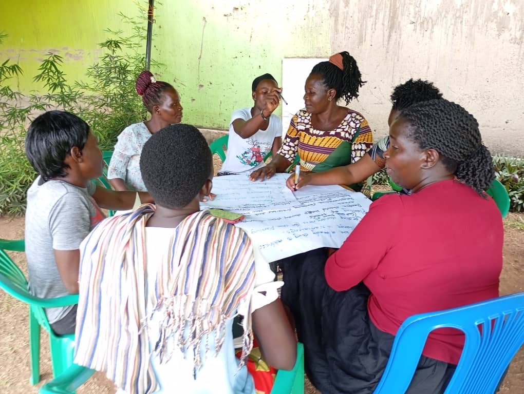 Women smiling together